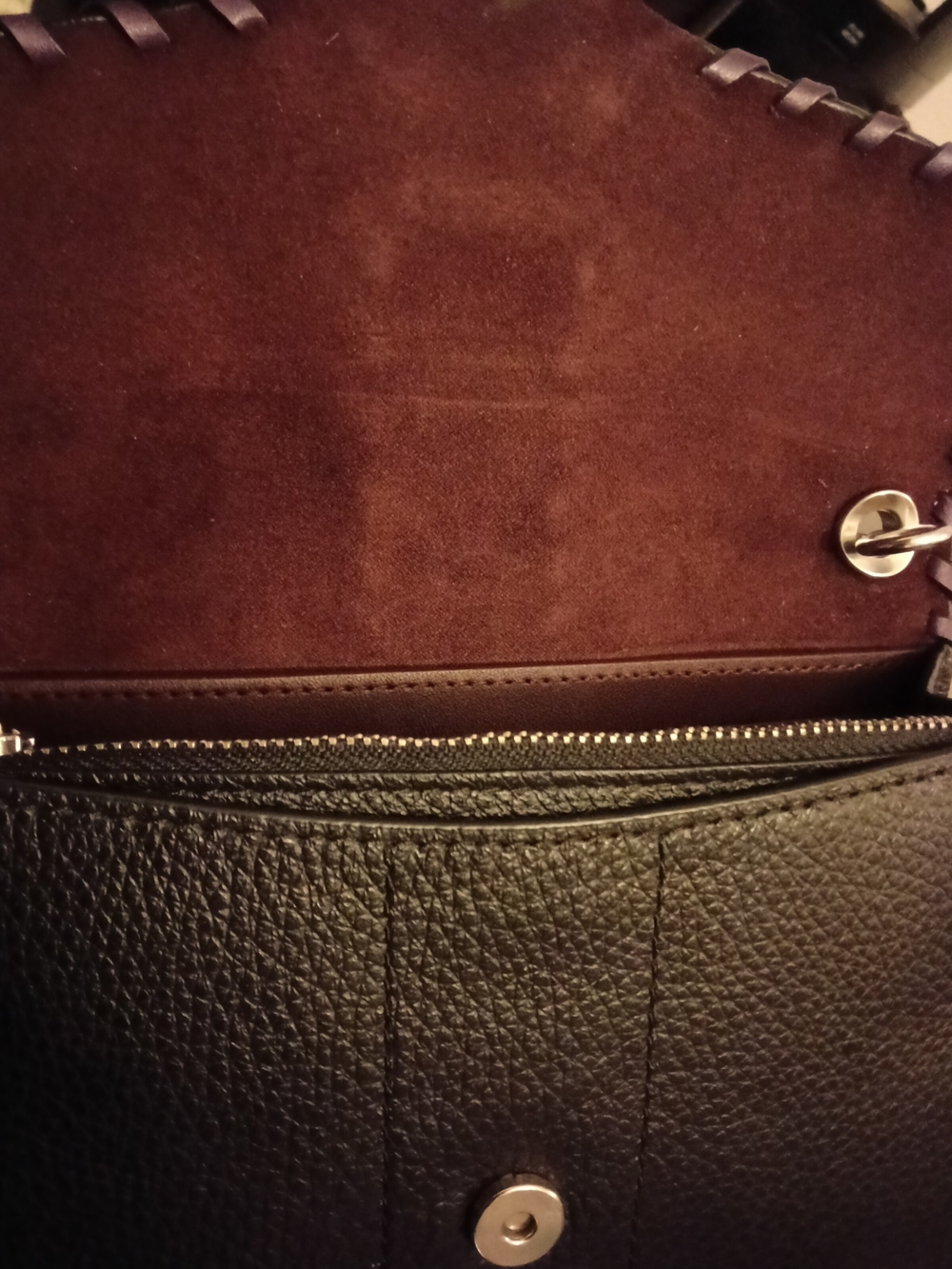 Coach Georgie Leather Crossbody Bag w/  Multicolor Stitching NWOT - Picture 5 of 7